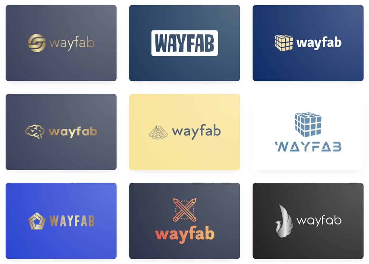Grafisk designer vs. Logo generator - wayfab